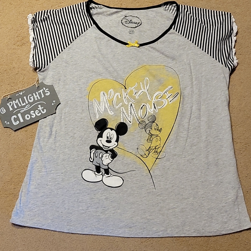 Disney Mickey Mouse Sleep Shirt 2XL Short Sleeve - Picture 1 of 5